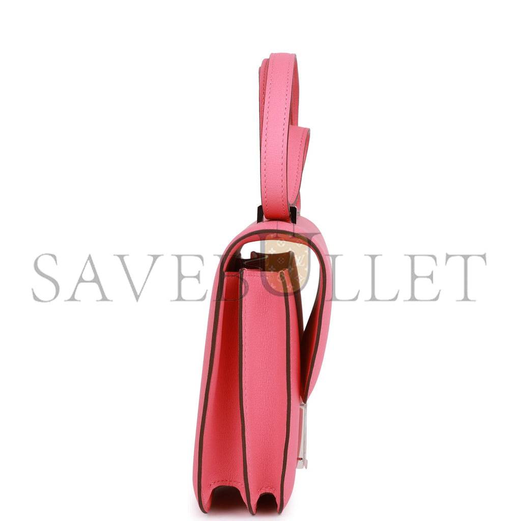 H**mes constance 18 rose azalee swift palladium hardware 39827910099038 (18cm)