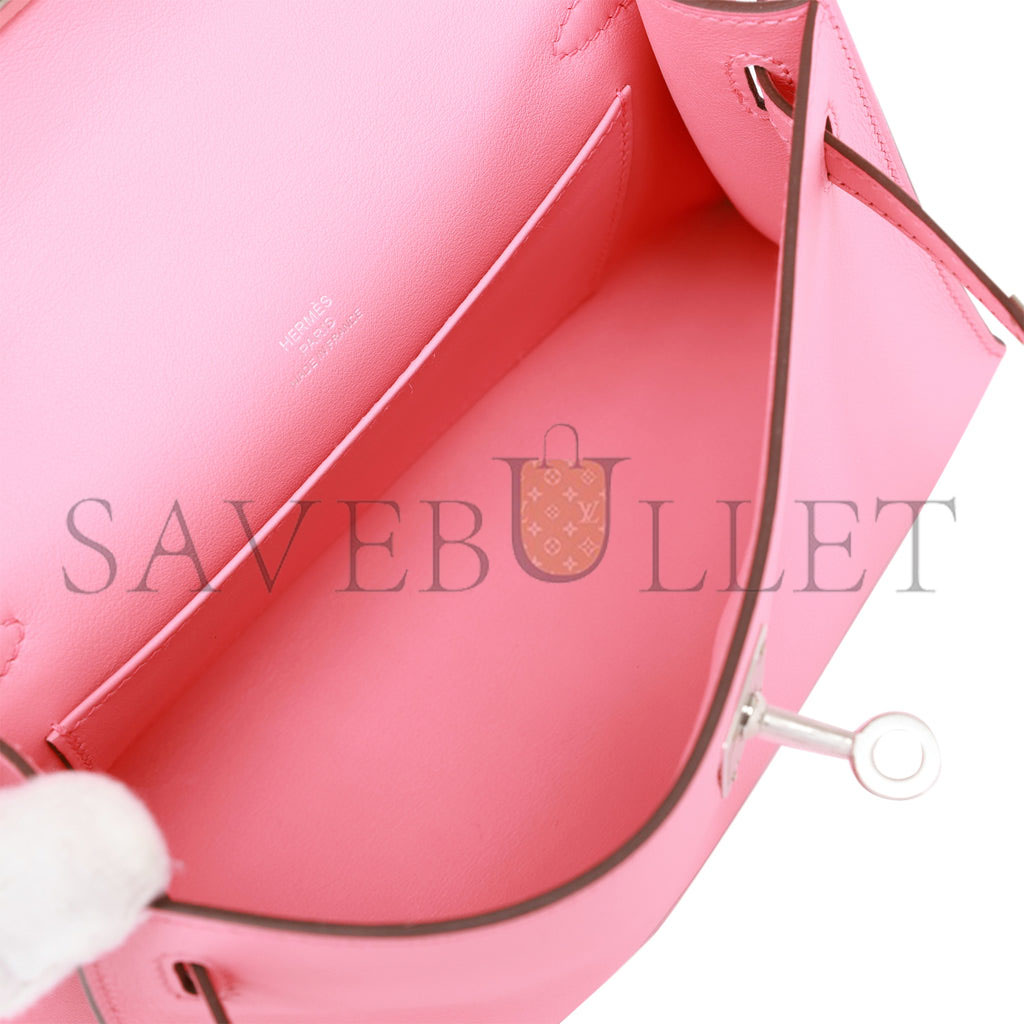 H**mes mini kelly pochette rose d