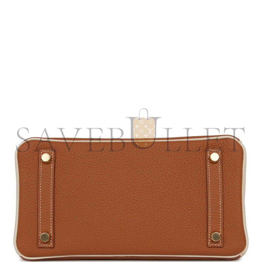 H**mes special order (hss) birkin 25 gold and craie togo brushed gold hardware handmade (25cm)