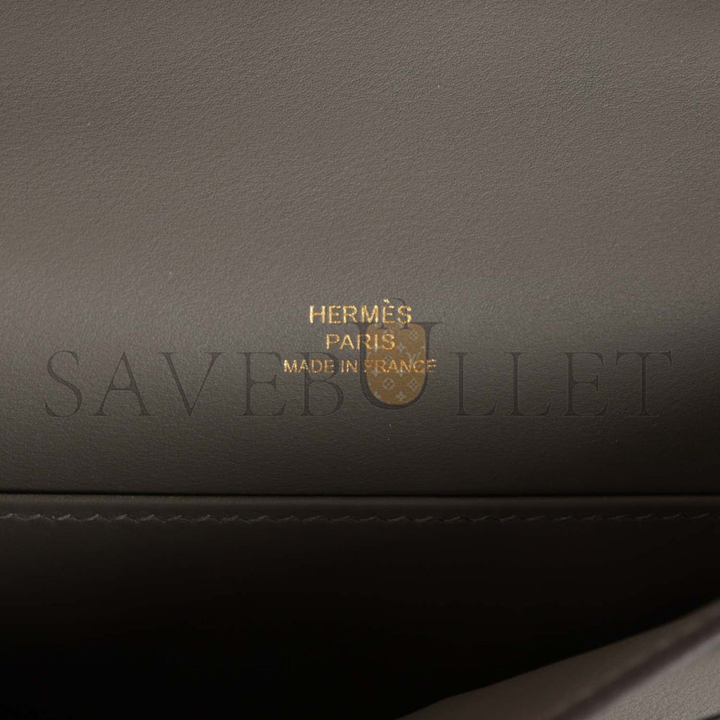 H**mes mini kelly pochette gris meyer swift gold hardware (22*14*7cm)