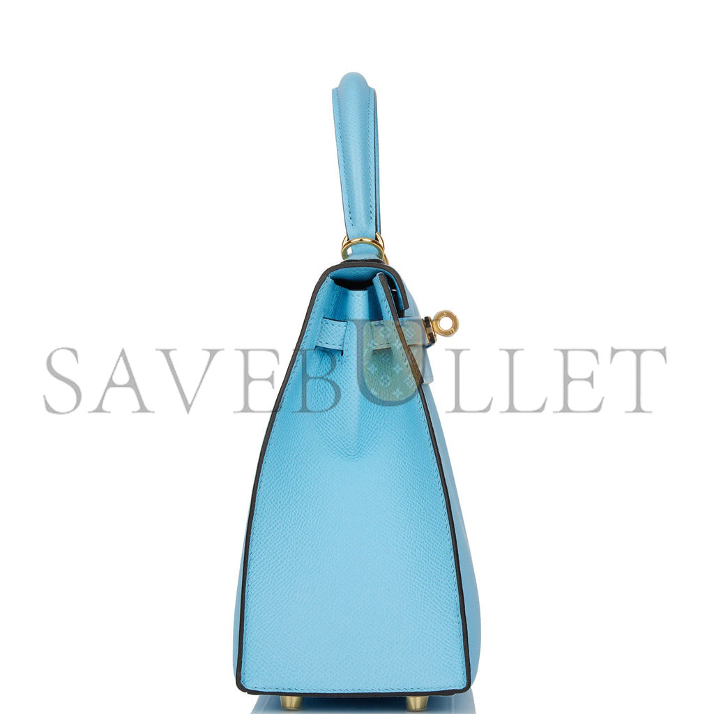 H**mes kelly sellier 25 celeste epsom gold hardware (25*17*7cm)