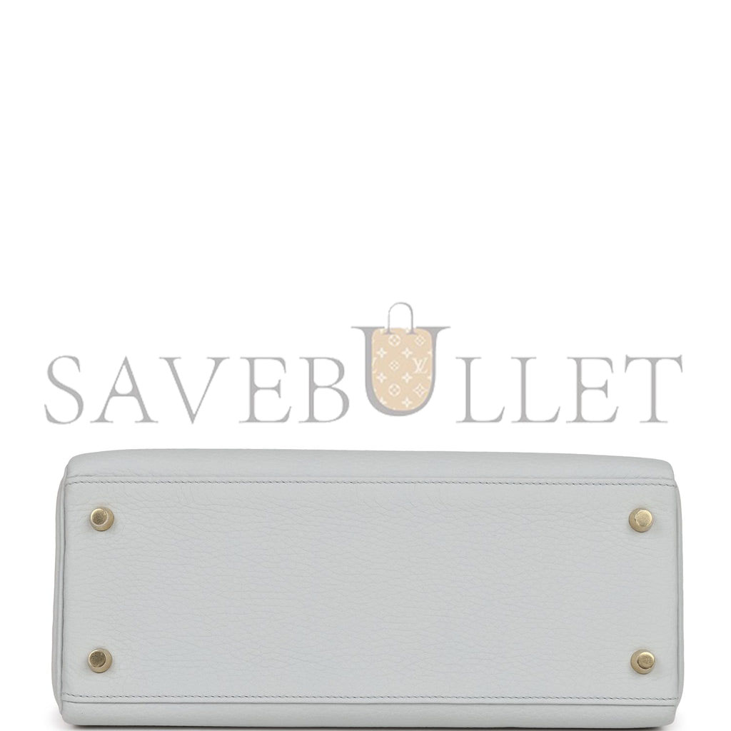 H**mes kelly retourne 28 bleu pale clemence gold hardware (28*22*10cm)