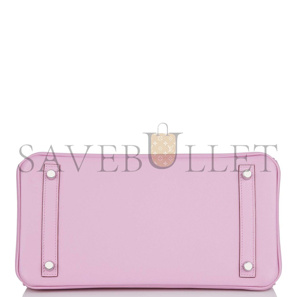 H**mes birkin 30 mauve sylvestre epsom palladium hardware (30cm)