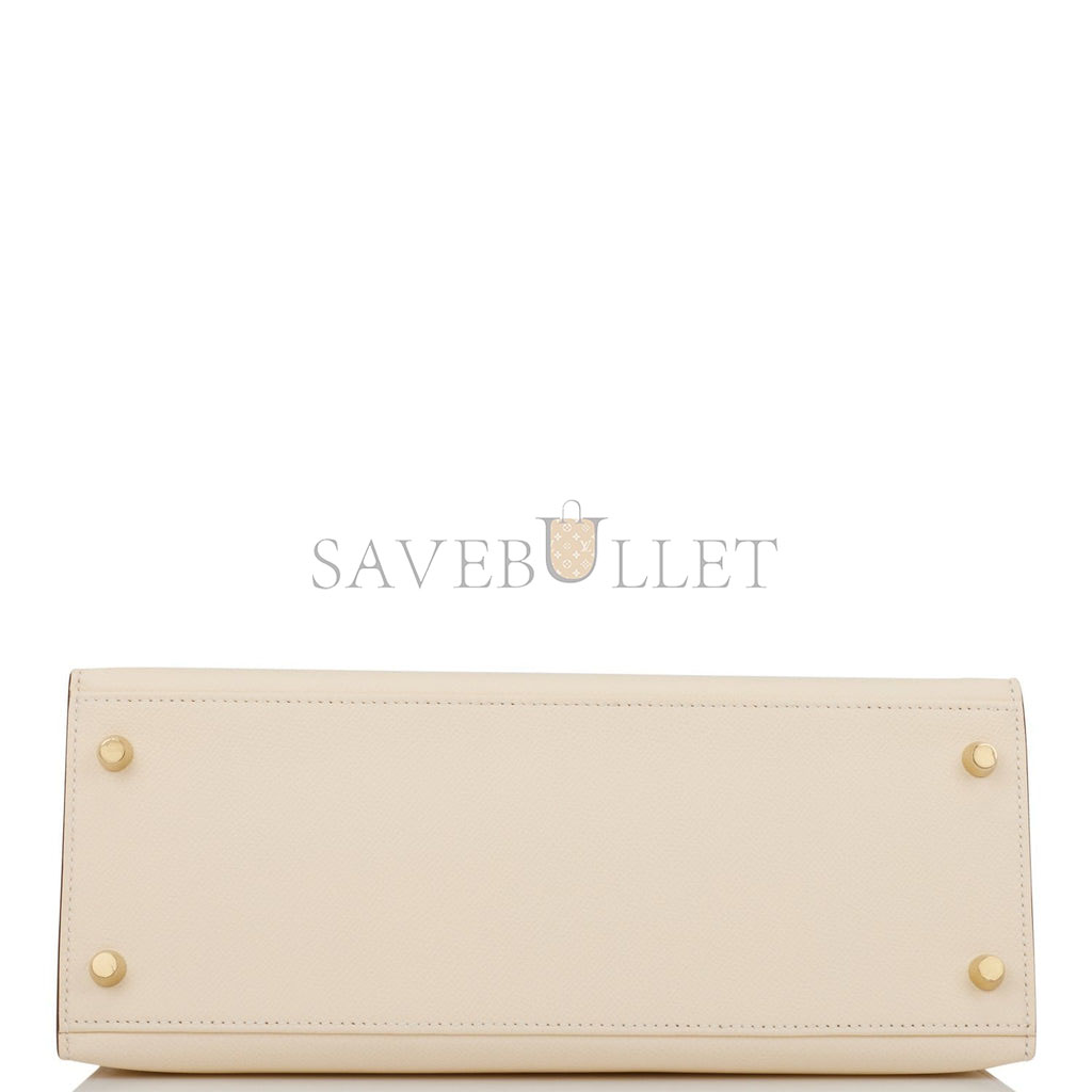 H**mes special order (hss) kelly sellier 28 nata and craie epsom gold hardware (28*22*10cm)