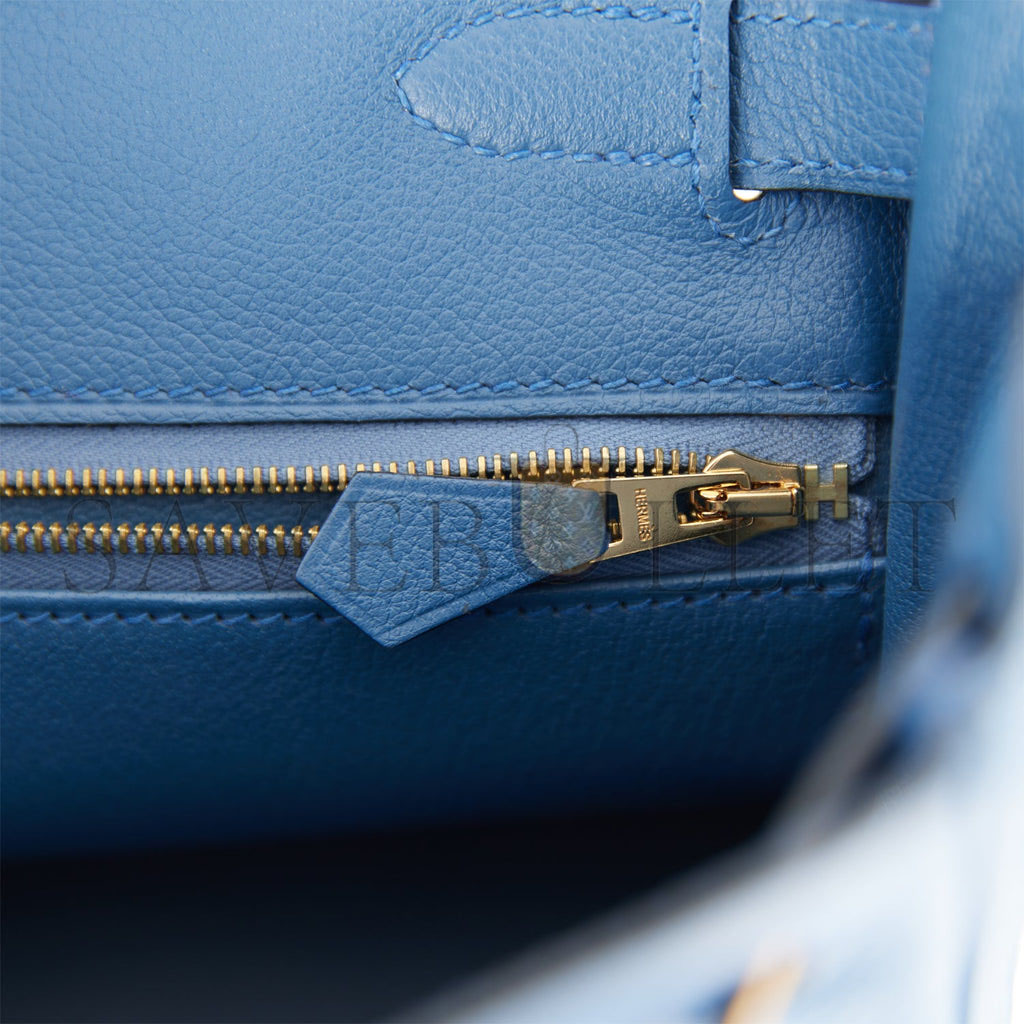 H**mes kelly retourne 28 bleu agate evercolor gold hardware (28*22*10cm)
