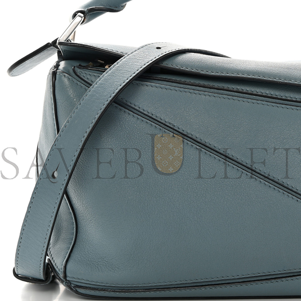 l*ew* calfskin small puzzle bag stone blue (24*16.5*10.5cm)