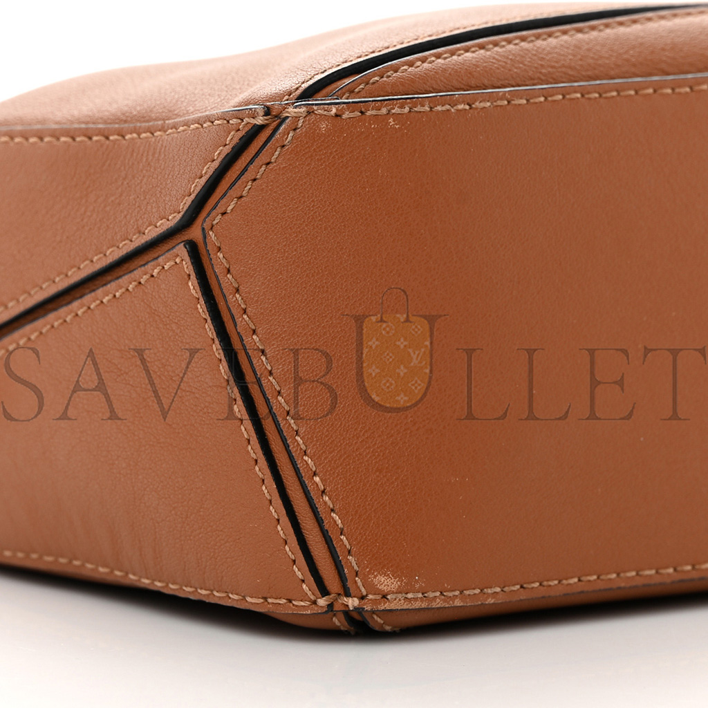 l*ew* calfskin mini puzzle bag tan (18*12.5*8cm)