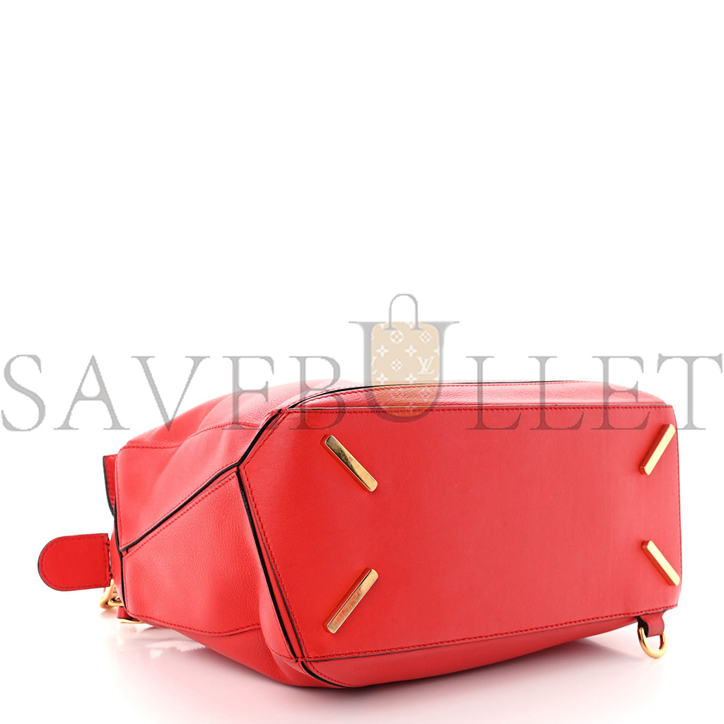 l*ew* calfskin medium puzzle bag scarlet (29*19.5*14cm)