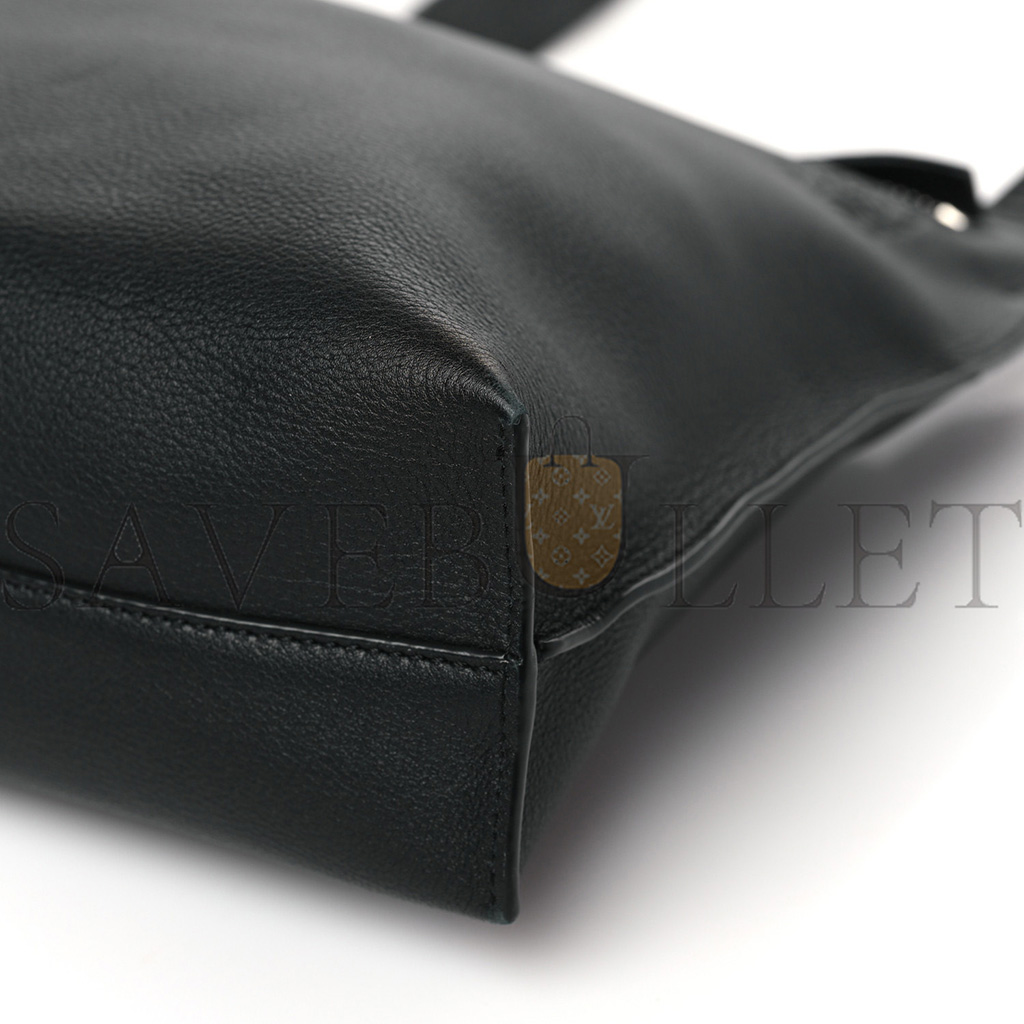 l*ew* soft grained calfskin medium t messenger bag black (35*26*8cm)