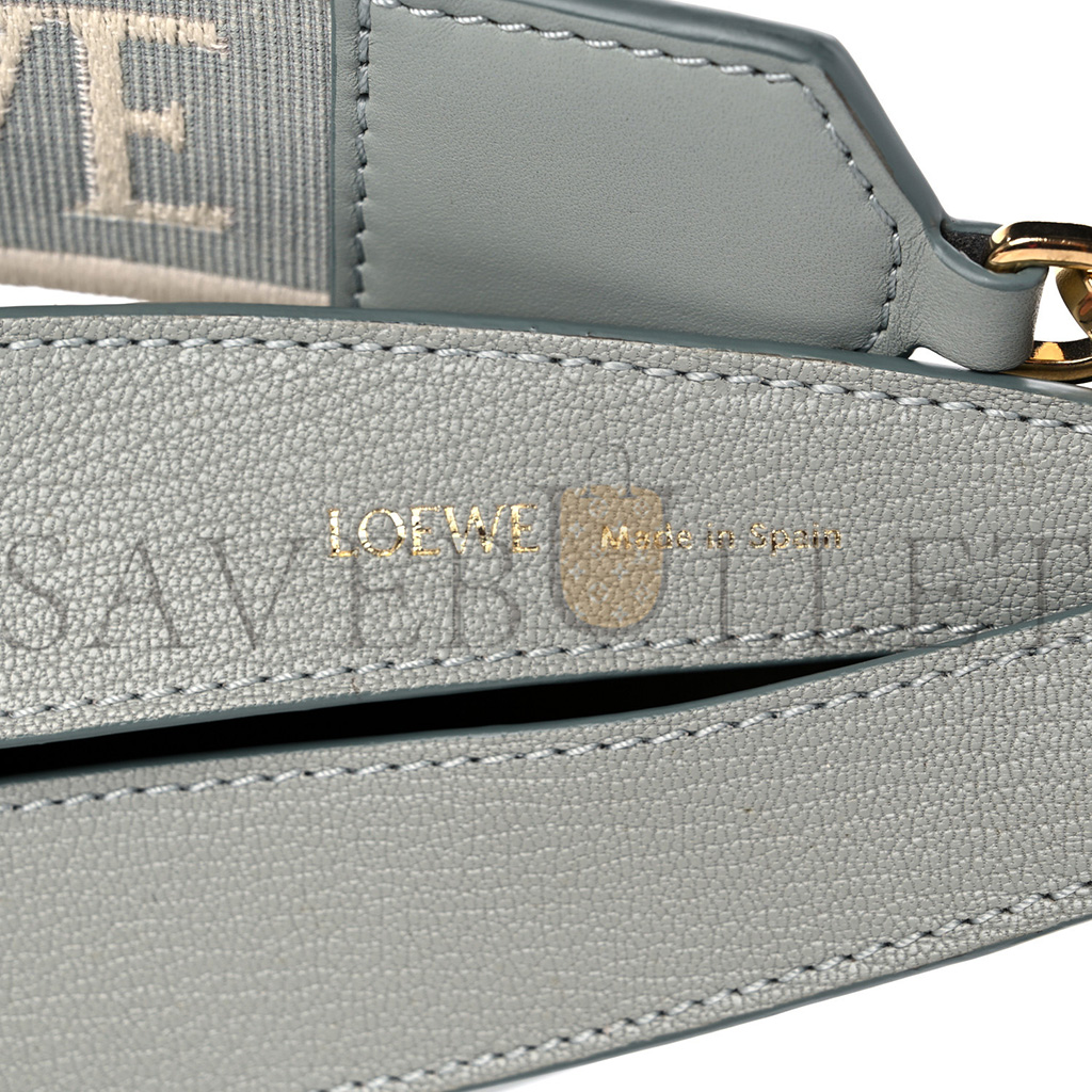 l*ew* satin calfskin jacquard luna bag ash grey (20*17*8cm)