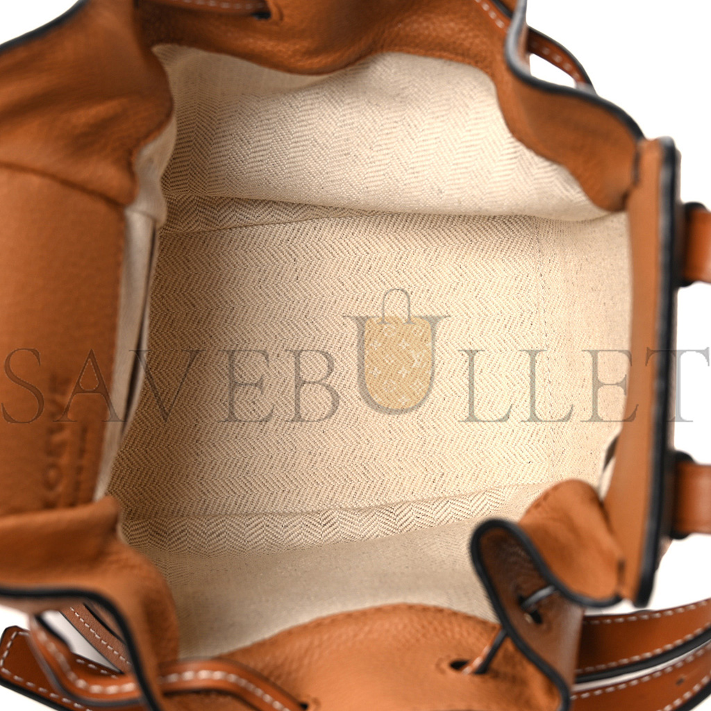 l*ew* calfskin mini hammock shoulder bag tan (20*16*10cm)