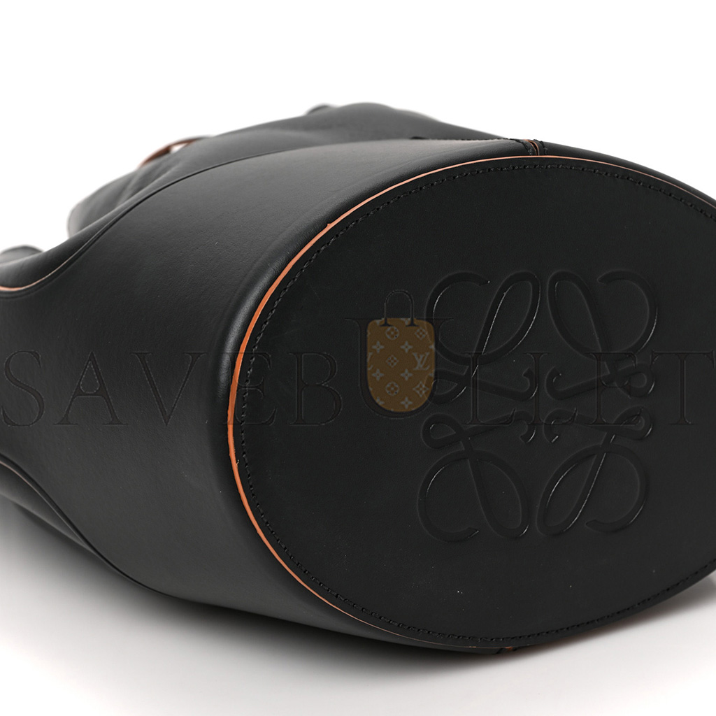 l*ew* nappa calfskin small balloon bag black (25*18*13cm)