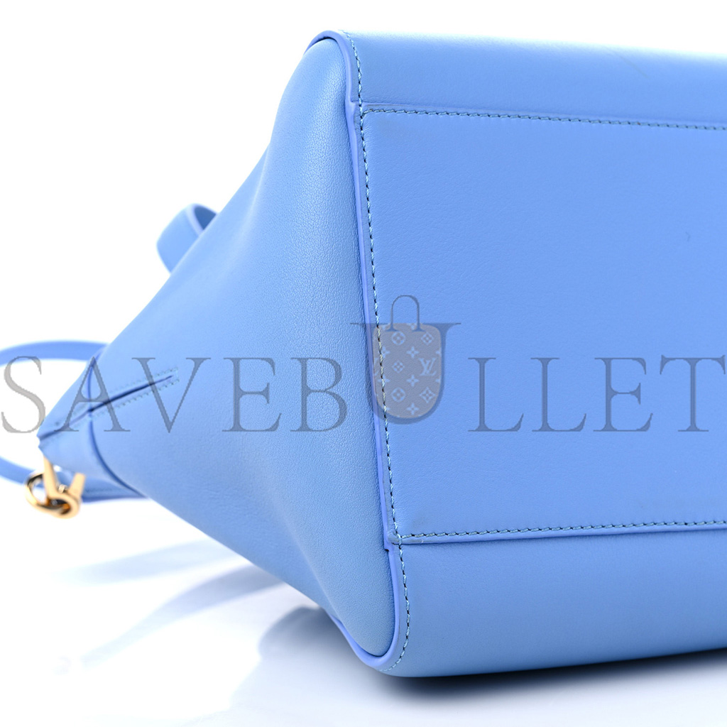 l*ew* calfskin small hammock nugget shoulder bag celestine blue (21*20*18cm)
