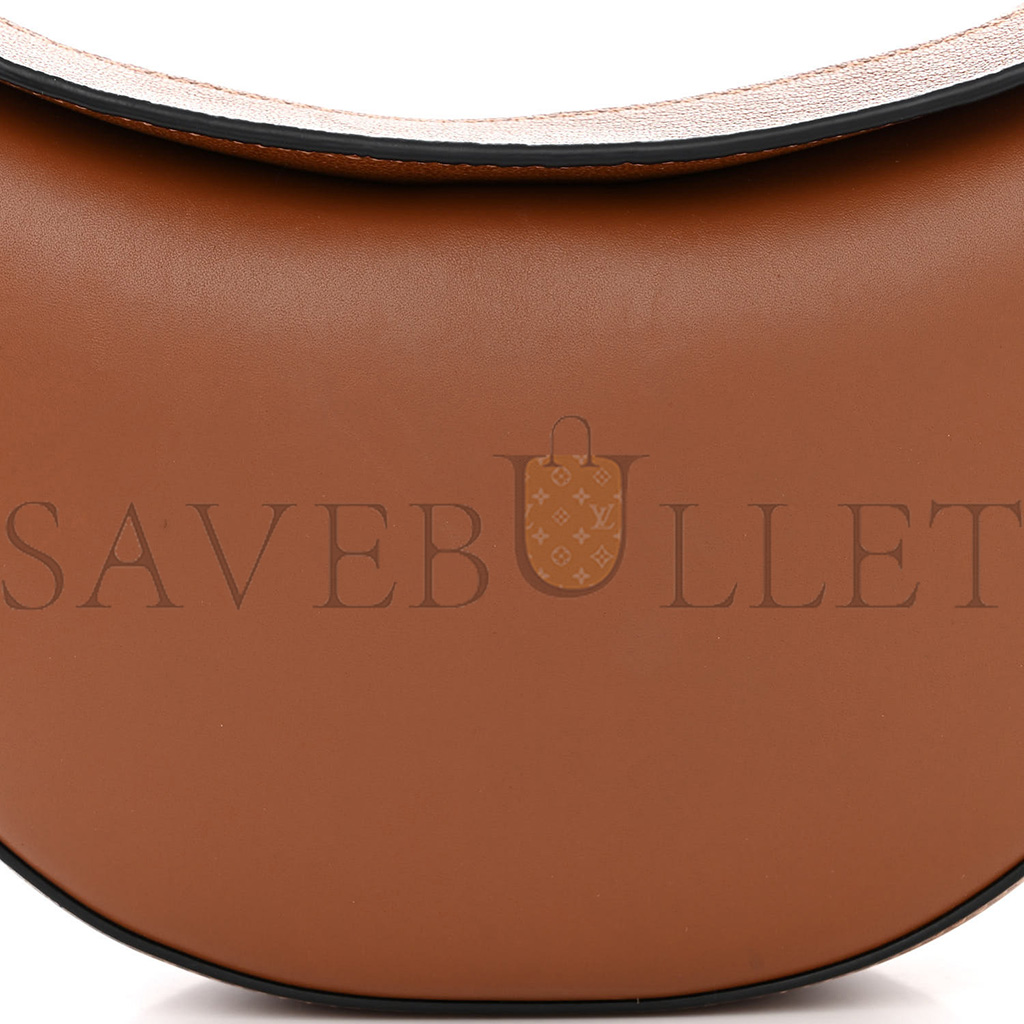 l*ew* satin calfskin jacquard luna bag pecan (28*14*6cm)