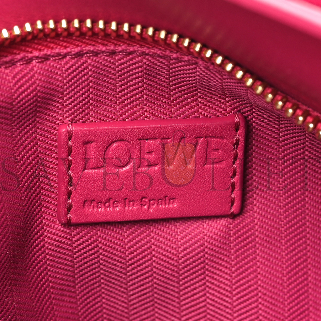 l*ew* satin calfskin monochrome small puzzle edge bag ruby red glaze (24*16.5*10.5cm)