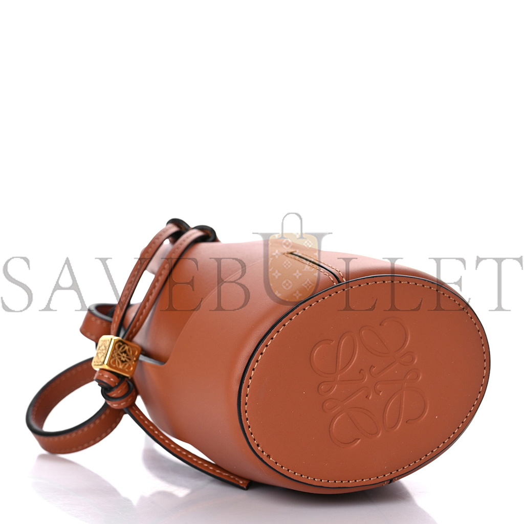 l*ew* calfskin balloon nano bucket bag tan (14*9*5cm)
