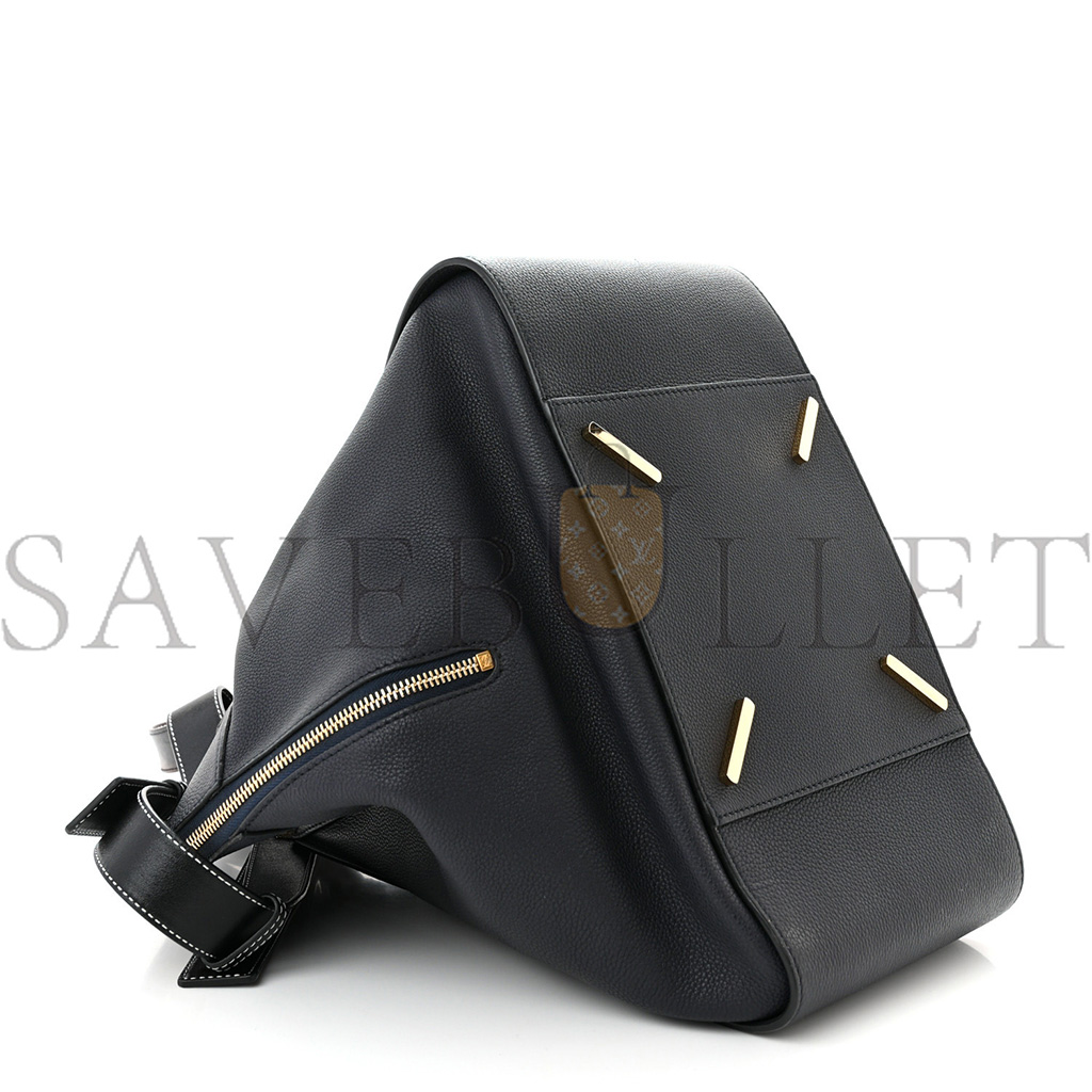 l*ew* calfskin medium hammock shoulder bag black (33*31*17cm)
