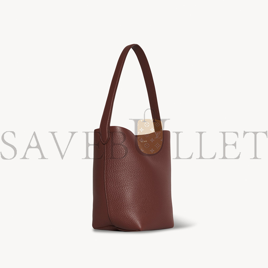 T*e R*w small ns park tote bag in leather burnt wood w1314l129bwod (25*22*12cm)