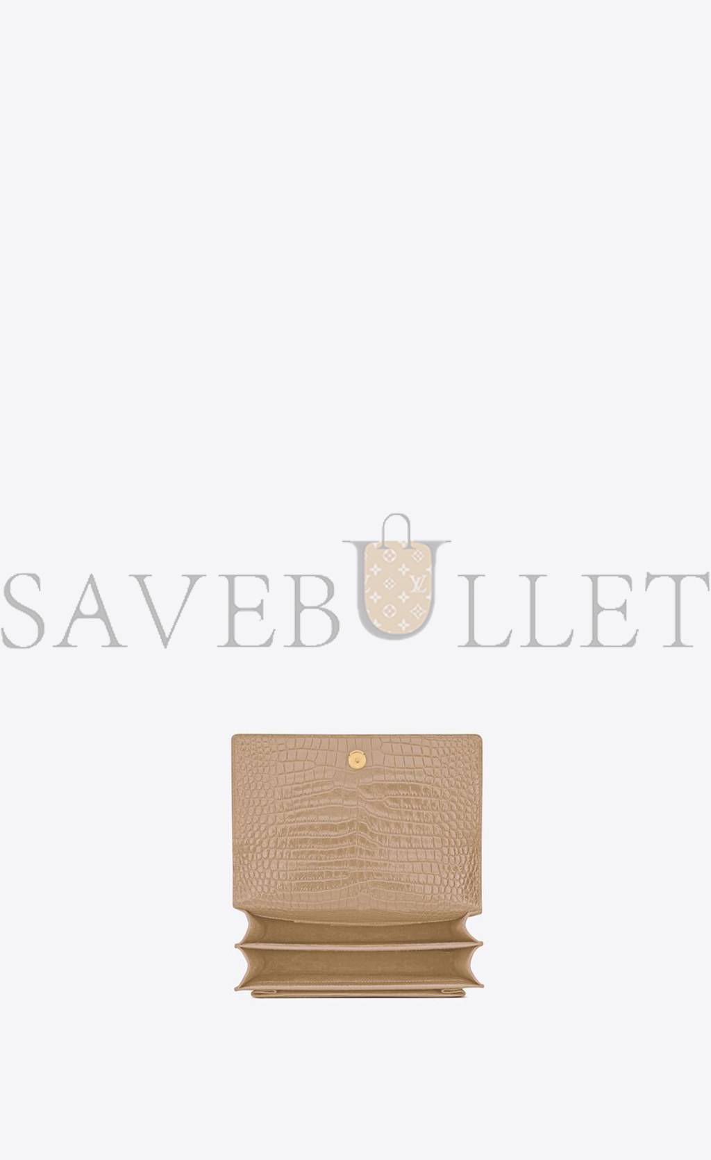 Y*L sunset medium chain bag in crocodile-embossed shiny leather 442906dnd0j2721 (22*16*6.5cm)