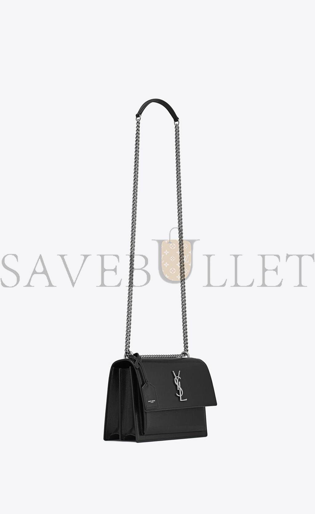 Y*L sunset medium chain bag in coated bark leather 442906h3z0n1000 (22*16*6.5cm)