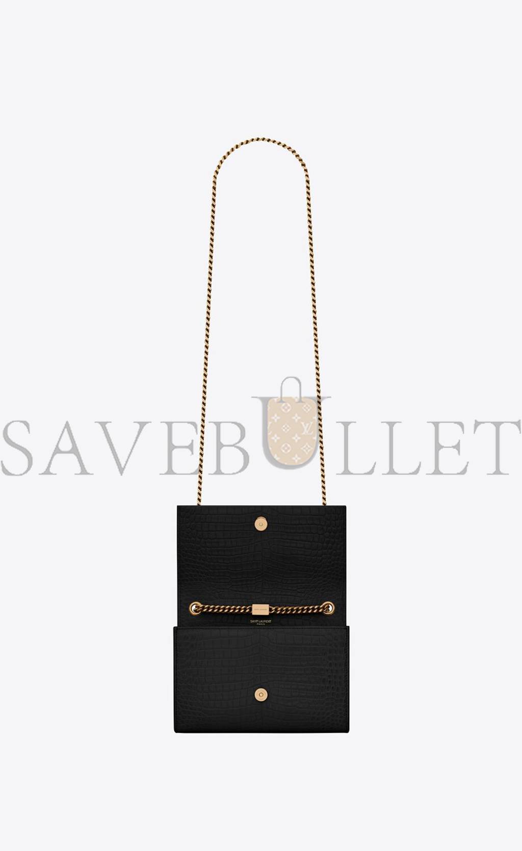 Y*L kate small chain bag with tassel in crocodile-embossed shiny leather 474366dnd0j1000 (20*12.5*5cm)