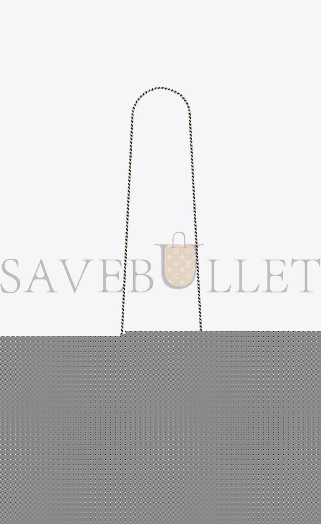 Y*L kate small chain bag with tassel in crocodile-embossed shiny leather 474366dnd0n1000 (20*12.5*5cm)