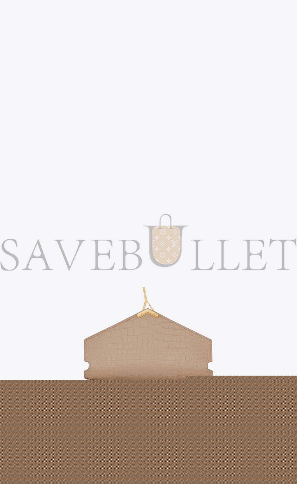 Y*L cassandra medium chain bag in crocodile-embossed shiny leather 532750dnd0j2721 (22*16.5*5.5cm)