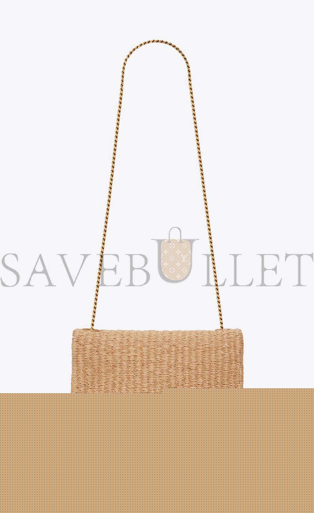 y*l kate medium S*pple chain bag in raffia 580065fabk39551 (28.5*20*6cm)