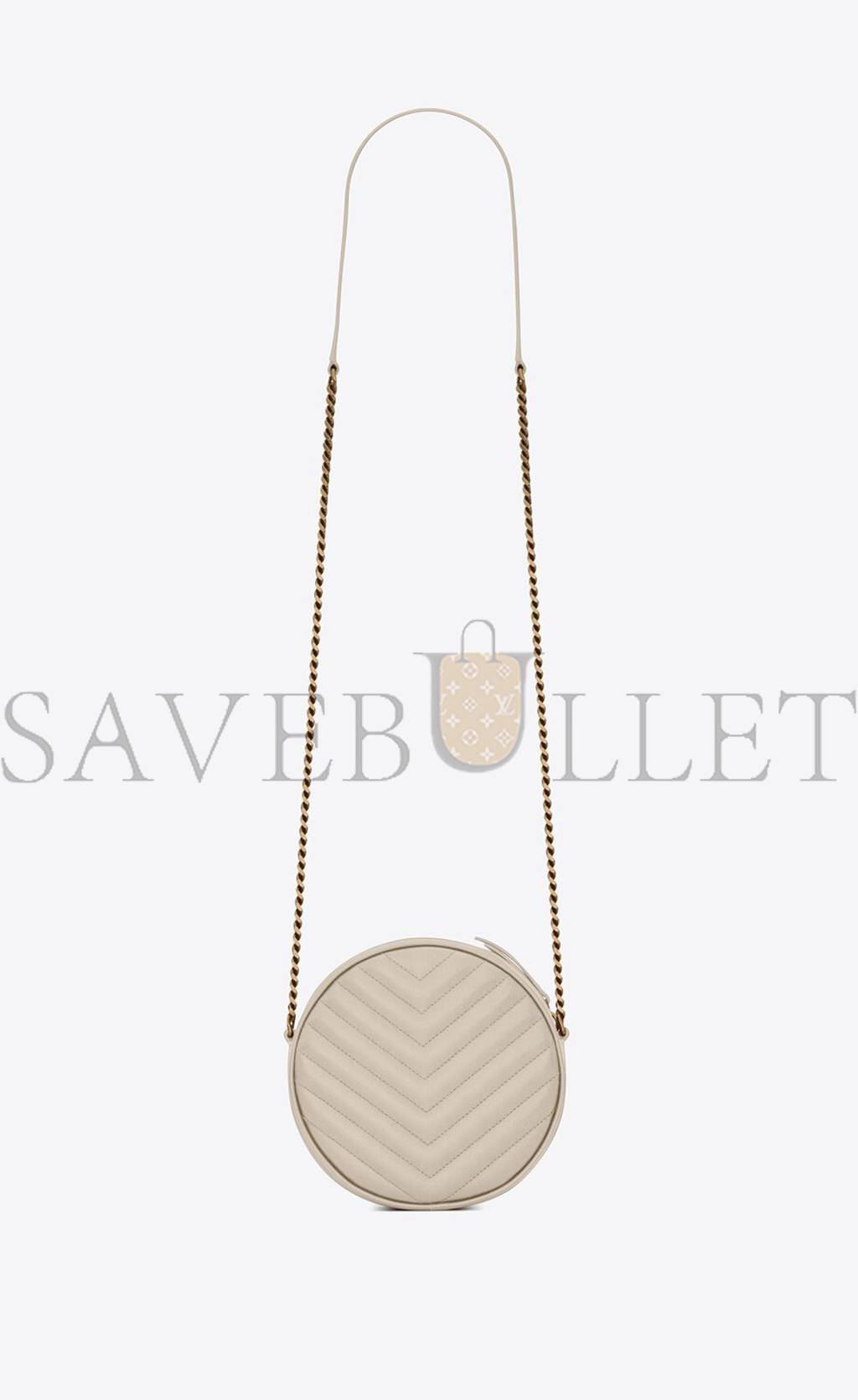 Y*L vinyle round camera bag in chevron-quilted grain de poudre embossed leather 6104361gf079207 (17*17*5.5cm)