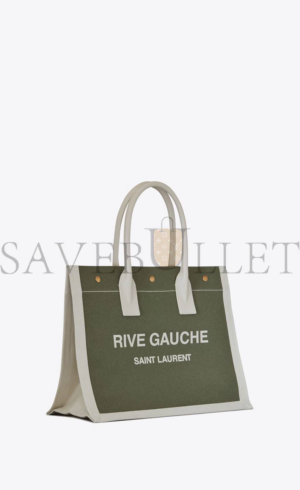 Y*L rive gauche small tote bag in linen and leather 617481faadi3281 (39*31*18cm)