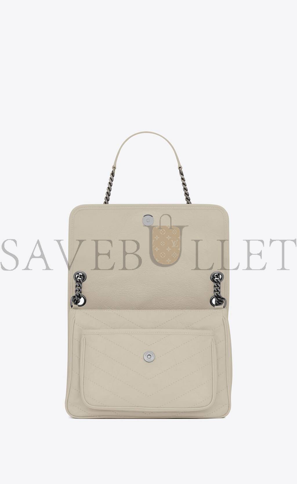 Y*L niki medium chain bag in crinkled vintage leather 6331580en049207 (28*20*8.5cm)