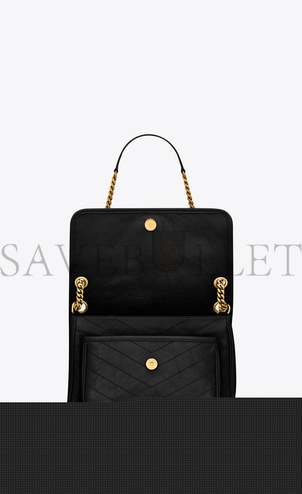 Y*L niki medium chain bag in crinkled vintage leather 6331580en071000 (28*20*8.5cm)