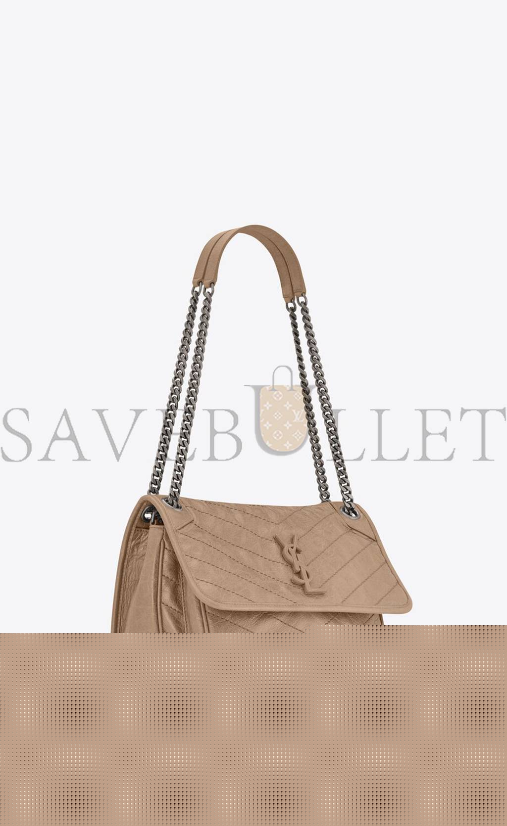 Y*L niki medium chain bag in crinkled vintage vegetable-tanned leather 6331581yg042826 (28*20*8.5cm)