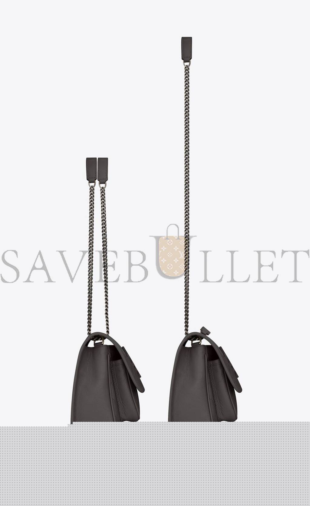 Y*L niki baby chain bag in crinkled vintage leather 6331600en041112 (21*16*7.5cm)