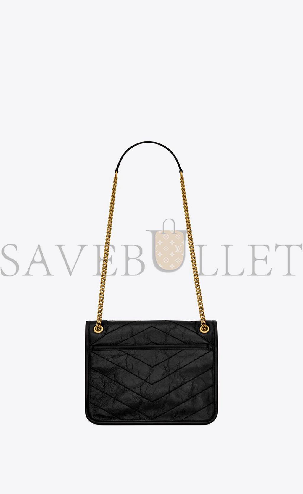 Y*L niki baby chain bag in crinkled vintage leather 6331600en071000 (21*16*7.5cm)