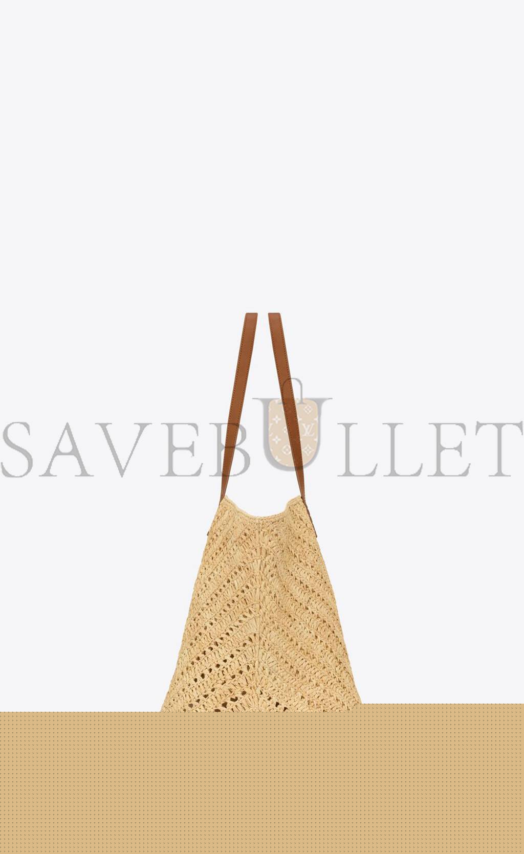 Y*L panier medium in raffia and vegetable-tanned leather 740375gaadj2080 (44*21*20cm)
