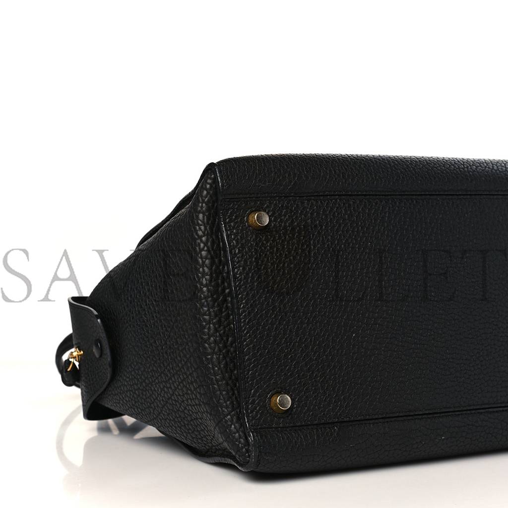 Ce**e bullhide calfskin small ring bag black (34*25*20cm)