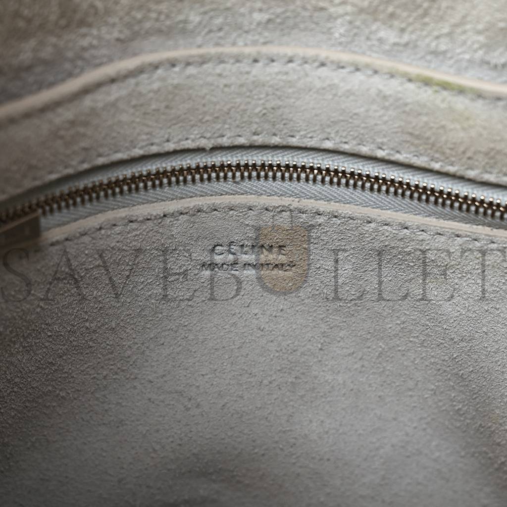 Ce**e soft grained calfskin small sangle bucket bag grey (24*18*12cm)