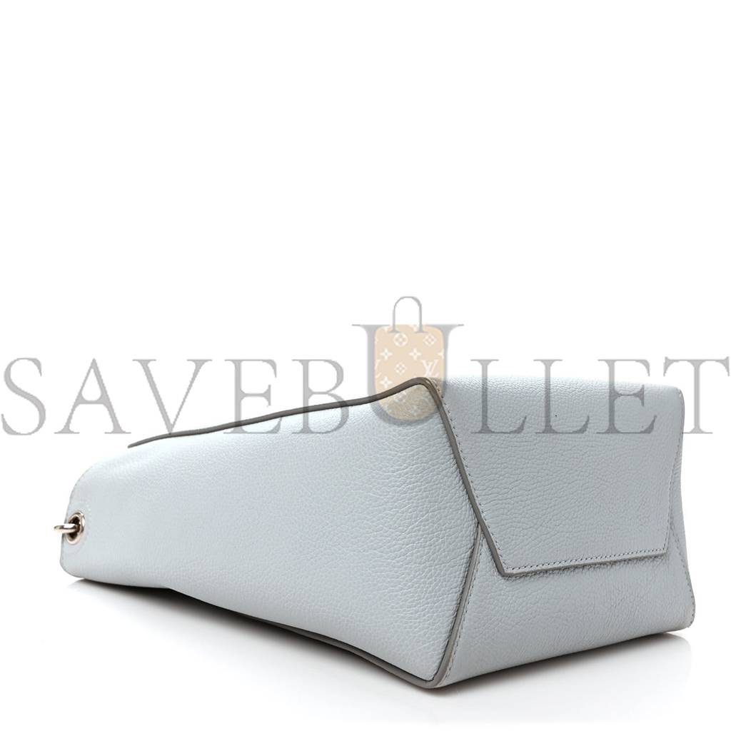 Ce**e soft grained calfskin small sangle bucket bag grey (24*18*12cm)