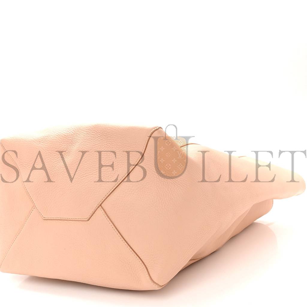 Ce**e soft grained calfskin medium horizontal cabas phantom light blush (28*26*16cm)