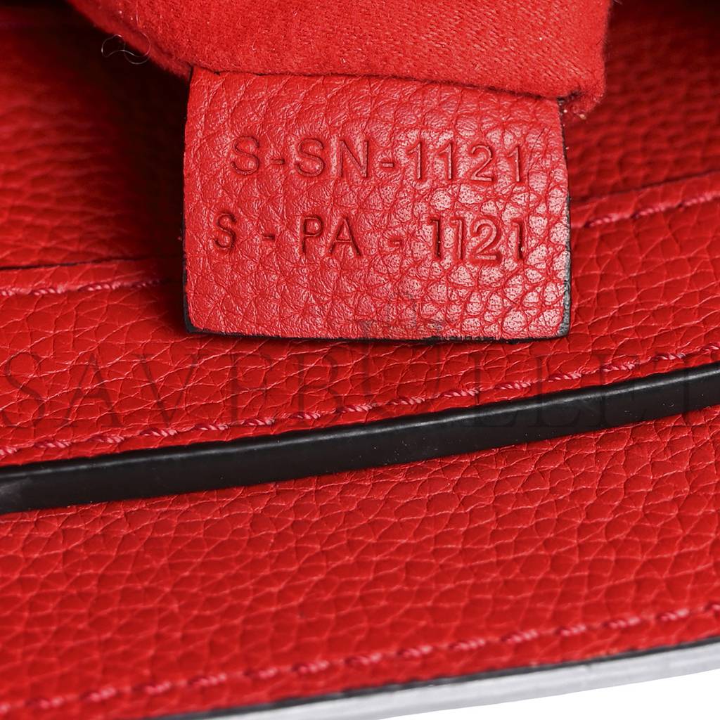 Ce**e drummed calfskin micro luggage red (26*25*13cm)