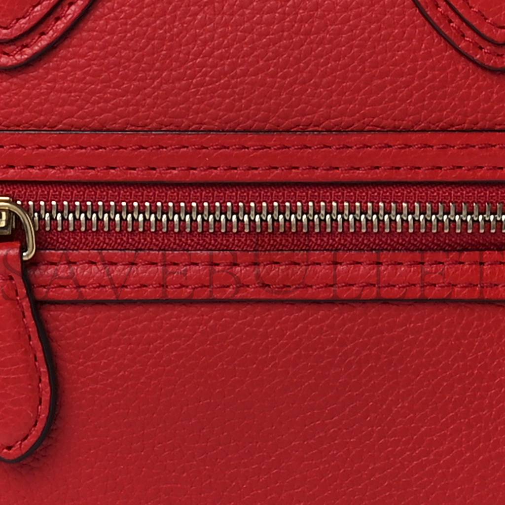 Ce**e drummed calfskin micro luggage red (26*25*13cm)