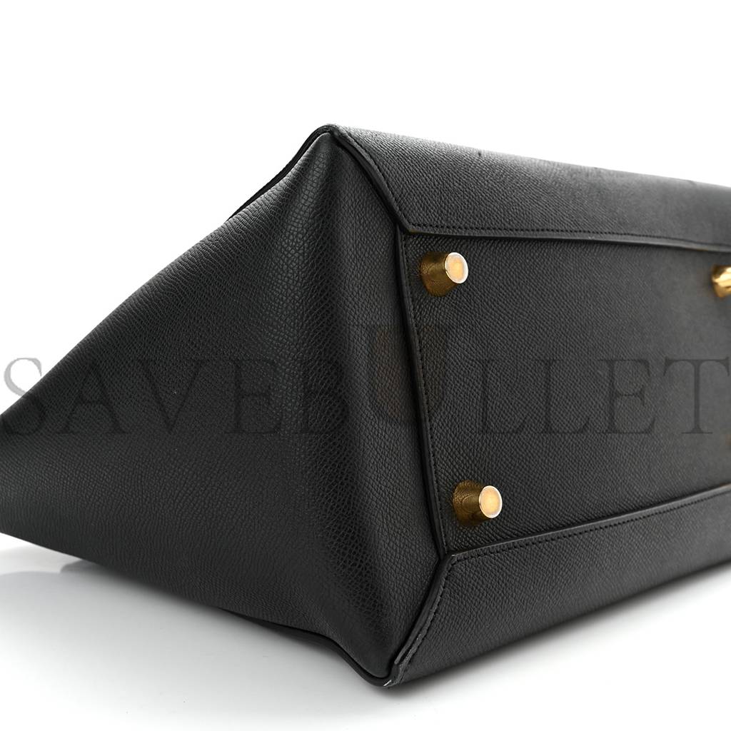 Ce**e grained calfskin mini belt bag black (28*23*17cm)