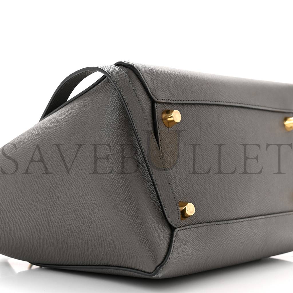 Ce**e grained calfskin mini belt bag grey (28*22*18cm)