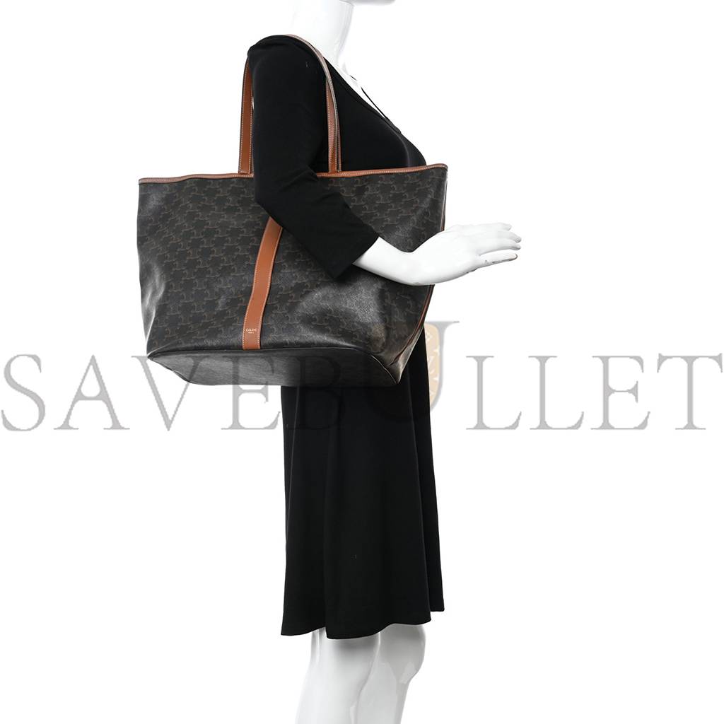 Ce**e triomphe canvas calfskin medium cabas bag tan (31*30*18cm)