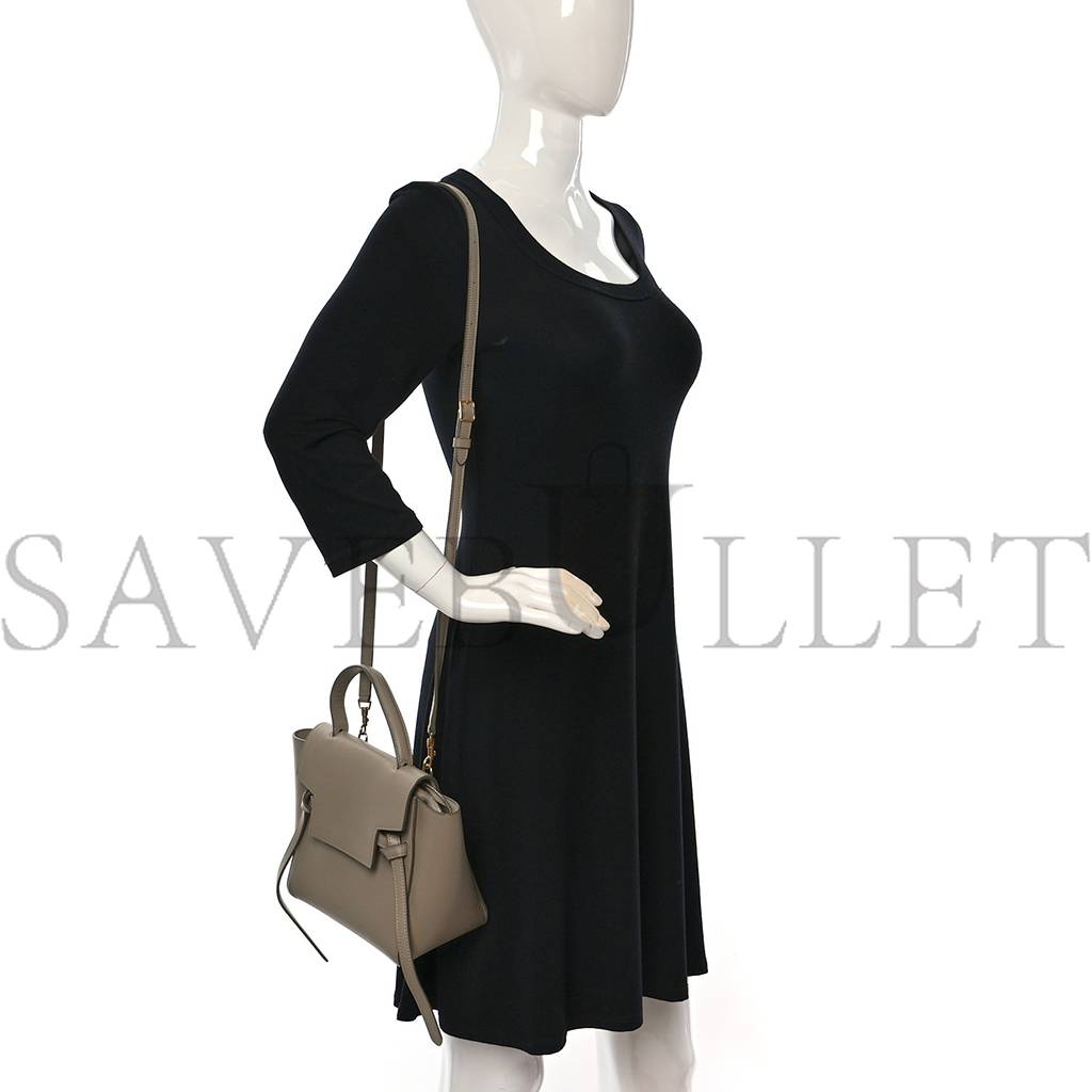 Ce**e grained calfskin nano belt bag light taupe (20*19*11cm)