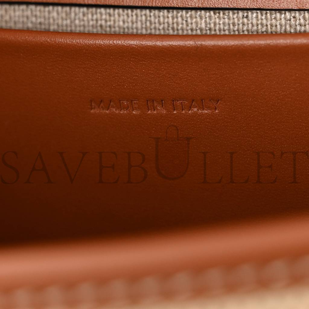 Ce**e textile calfskin triomphe besace natural tan (22*14*6cm)