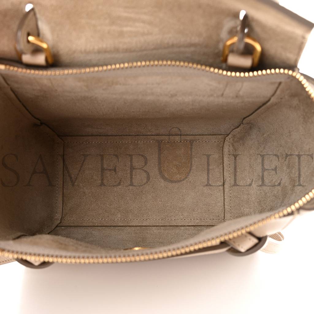 Ce**e grained calfskin nano belt bag light taupe (20*18*11cm)