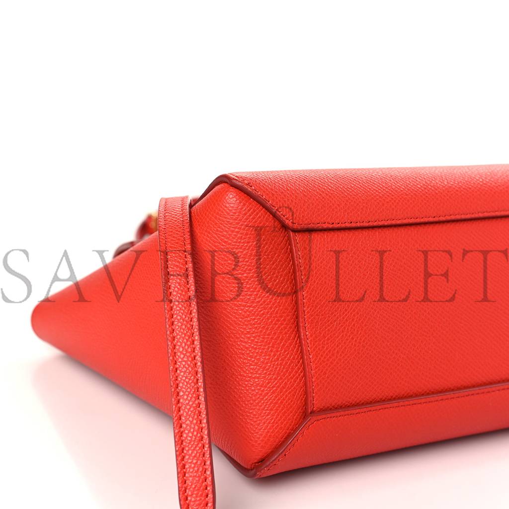 Ce**e grained calfskin nano belt bag carnelian (20*20*12cm)