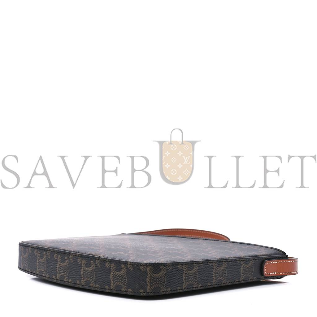 Ce**e triomphe canvas calfskin medium croque bag tan (20*16*3cm)